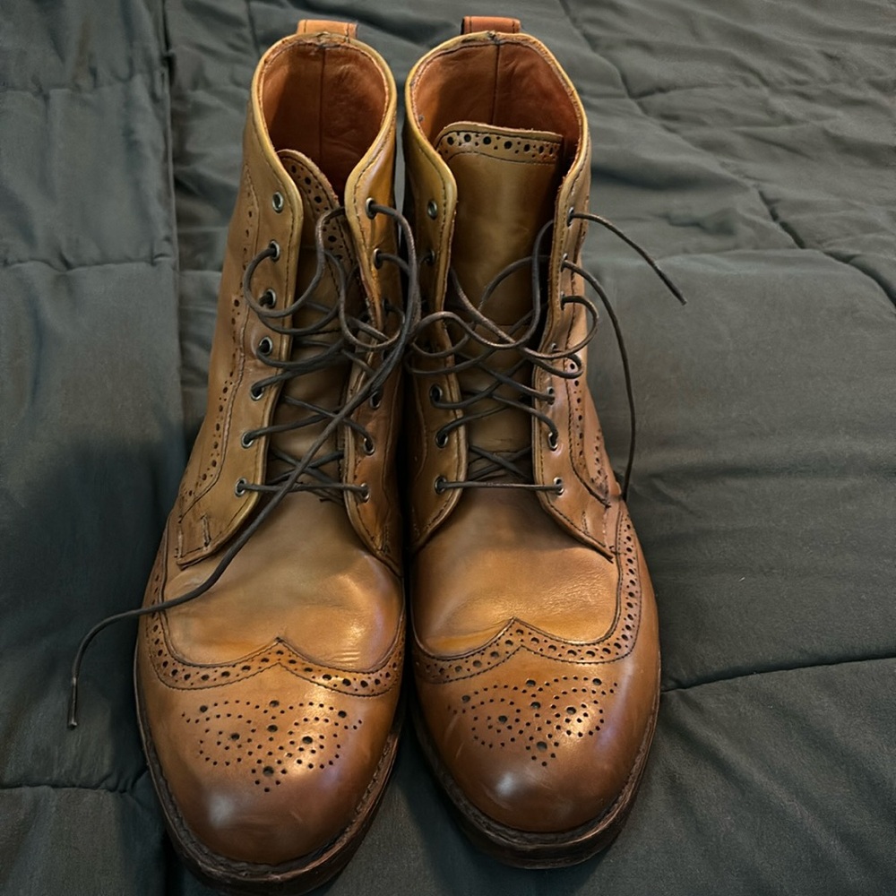 Allen Edmonds leather dress shoe dalton wingtip boots men’s 9.5